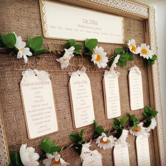 tableau mariage per matrimonio con le margherite tableau mariage per matrimonio con le margherite
