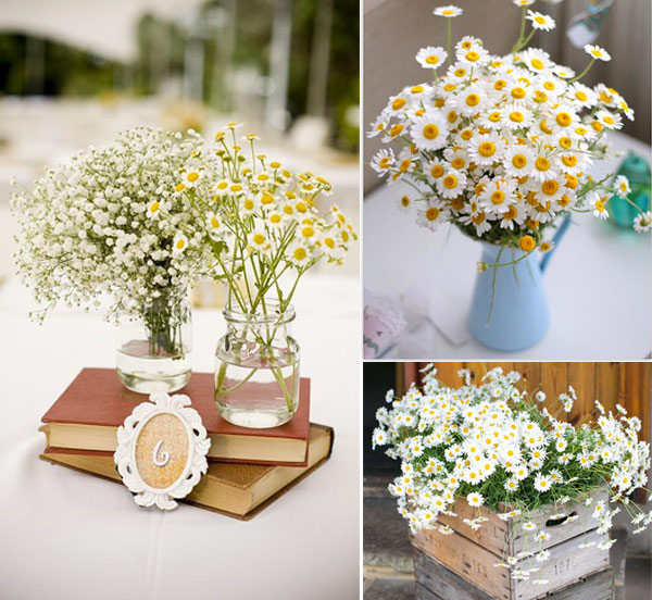 decorazioni matrimonio margherite