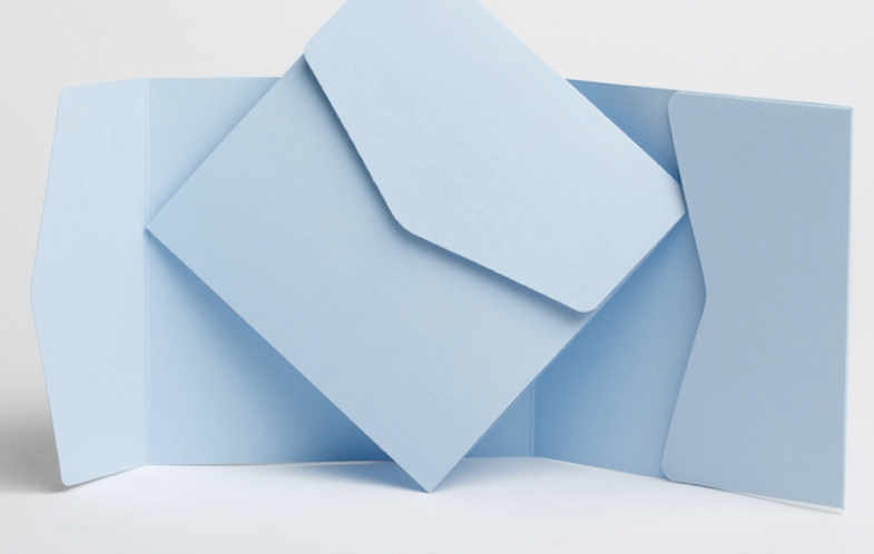 busta pocketfold per coriandoli a cuore per matrimonio