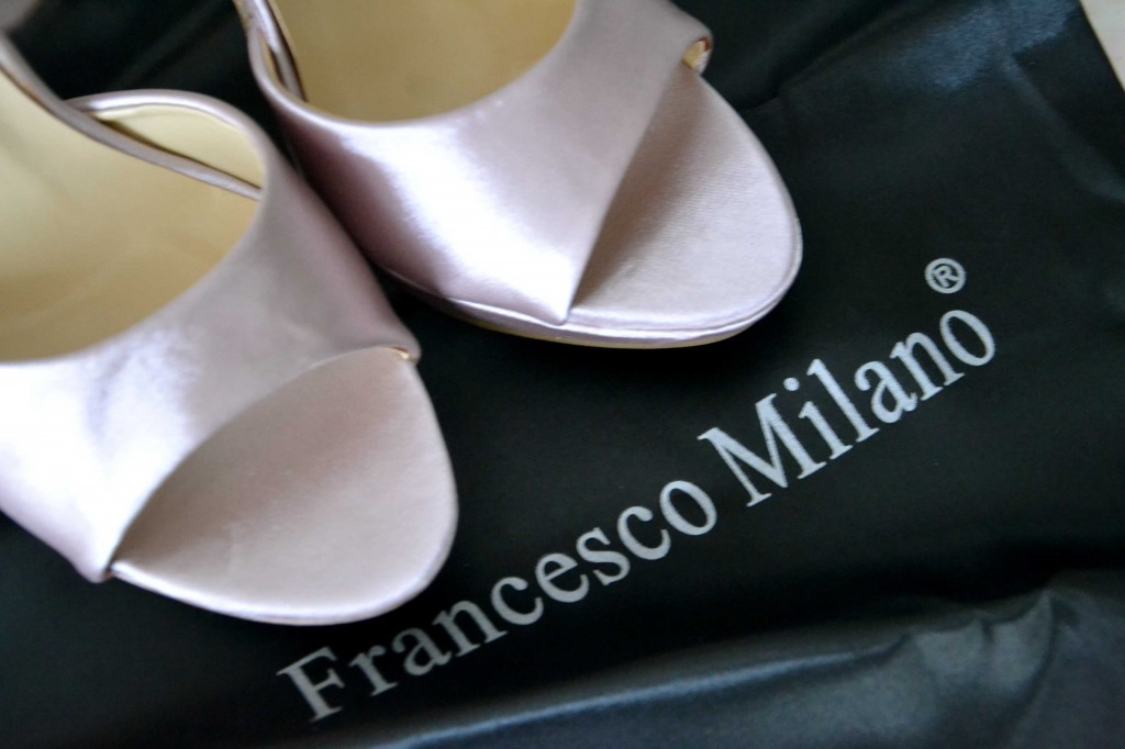 scarpe da sposa low cost rosa con plateau francesco milano