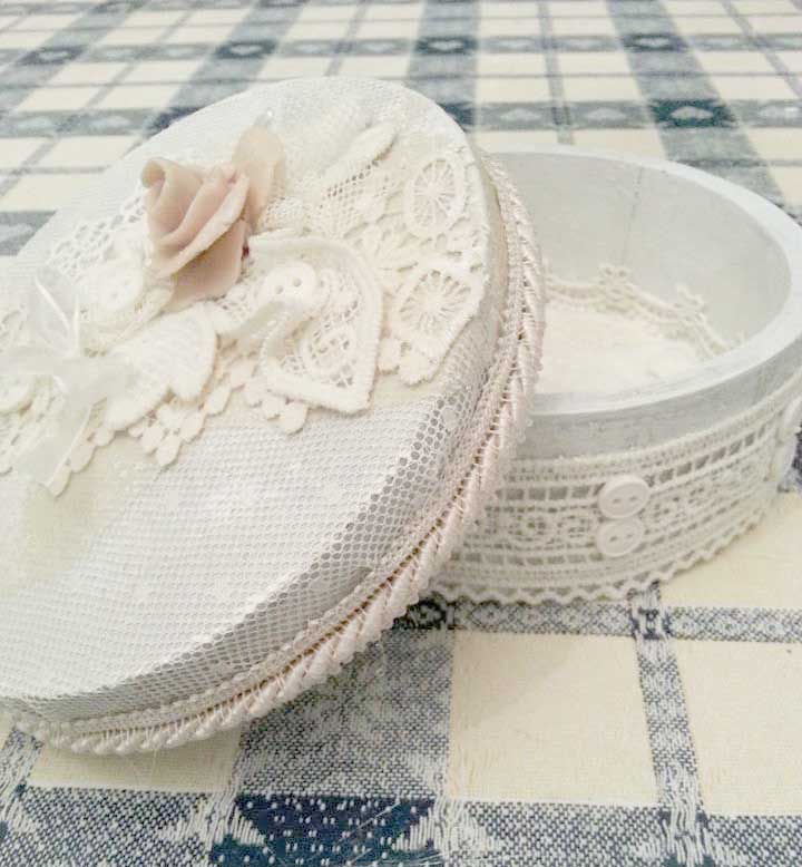 portafedi fai da te shabby chic