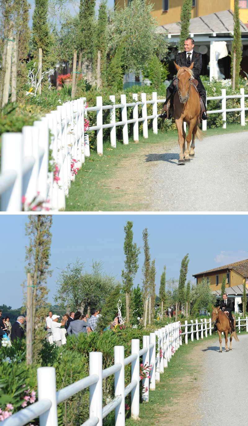 sposo a cavallo