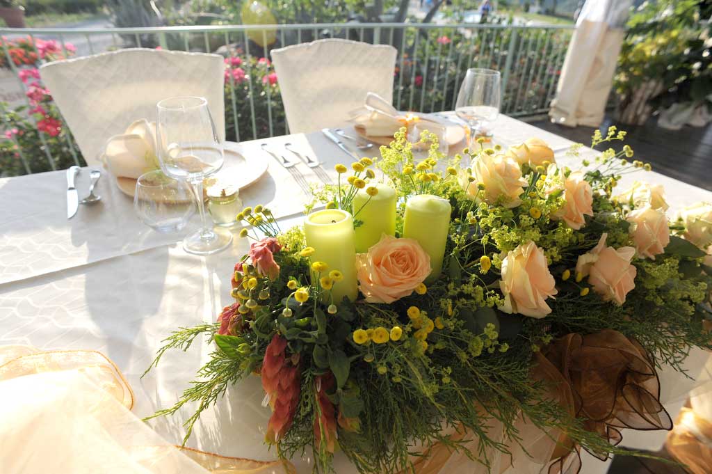 centrotavola matrimonio in stile americano