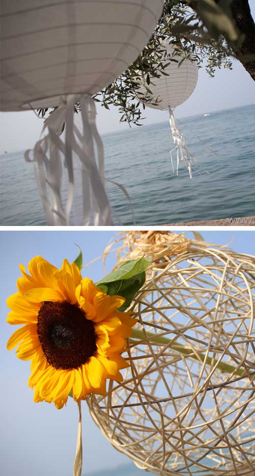 decorazioni ricevimento di matrimonio in Dogana Veneta, Lazise