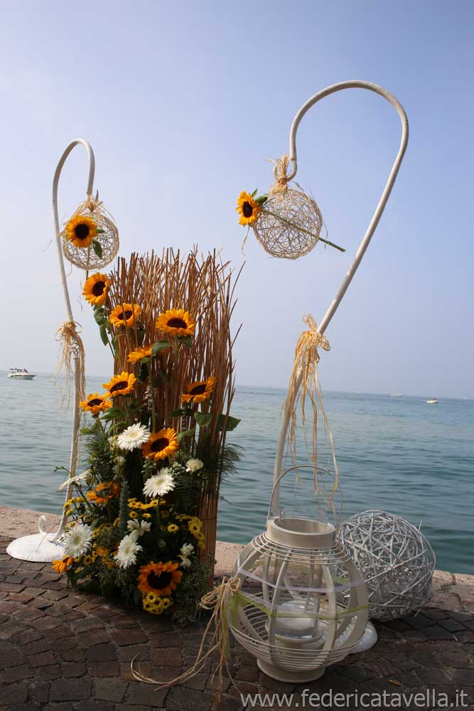 decorazioni ricevimento di matrimonio in Dogana Veneta, Lazise