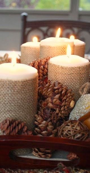 candele per matrimonio in autunno