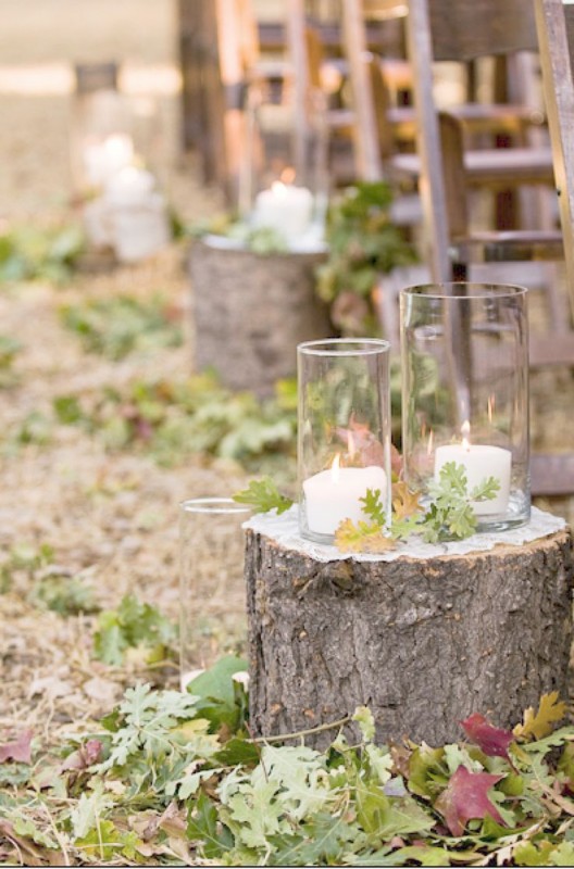 candele di matrimonio su centrotavola di legno candele di matrimonio su centrotavola di legno