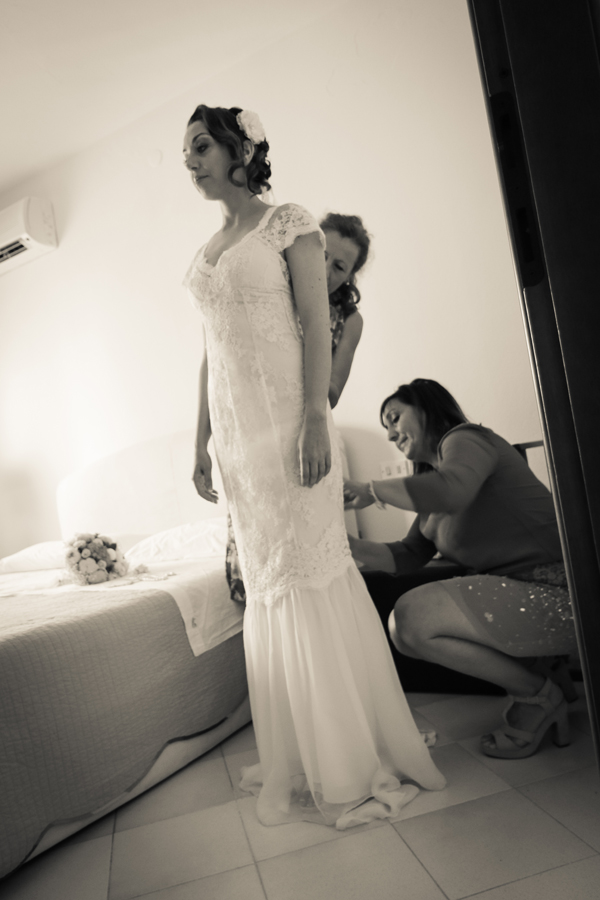 Abito da sposa disegnato dalla stilista di Pistoia Angela Alfuso