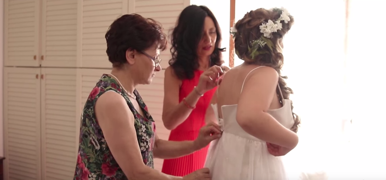 vestizione sposa
