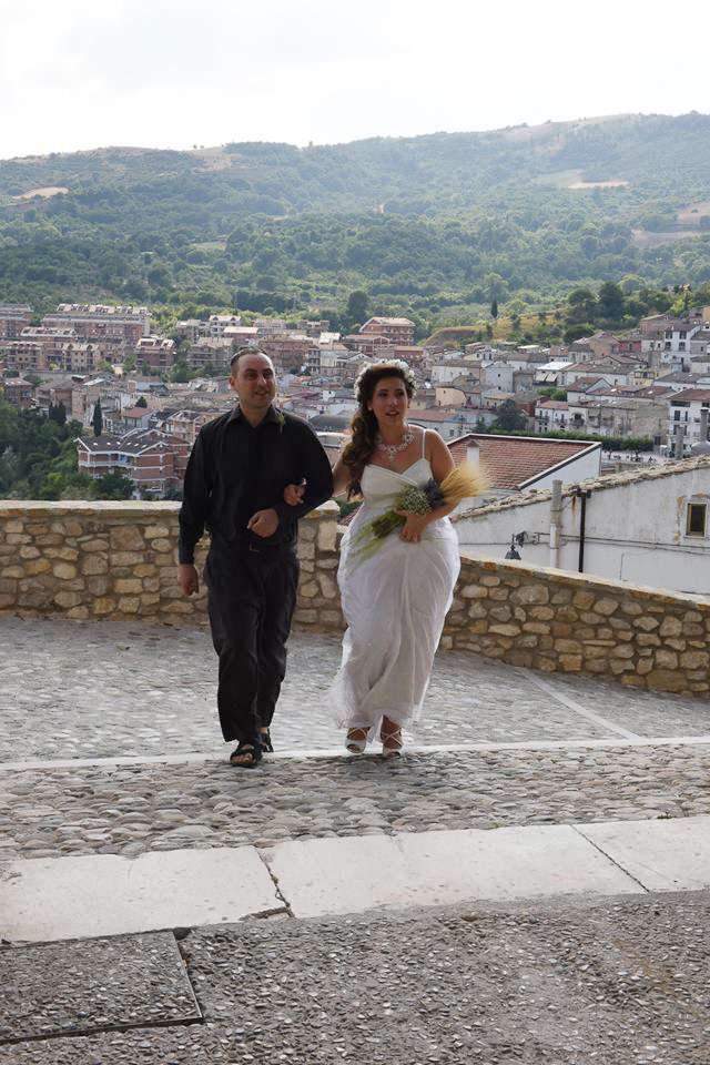 matrimonio green: arrivo sposa