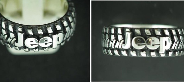 fedi nuziali particolari in oro bianco tema jeep