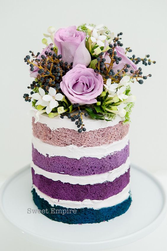 naked cake multicolor
