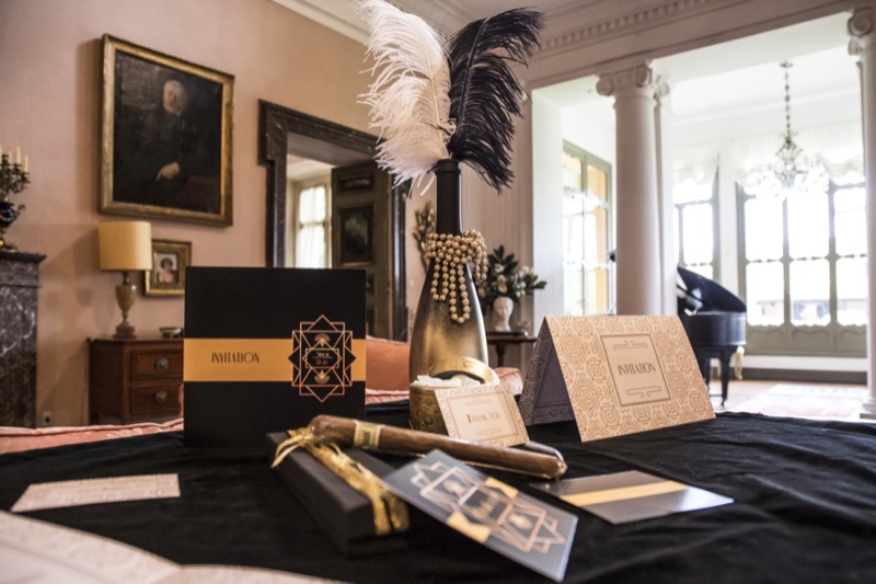 wedding suite nero e oro matrimonio a tema Il Grande Gatsby