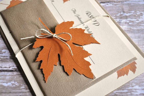 partecipazioni matrimonio in autunno