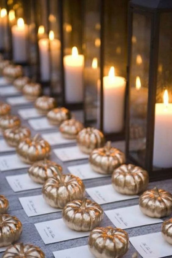 segnaposto matrimonio in autunno