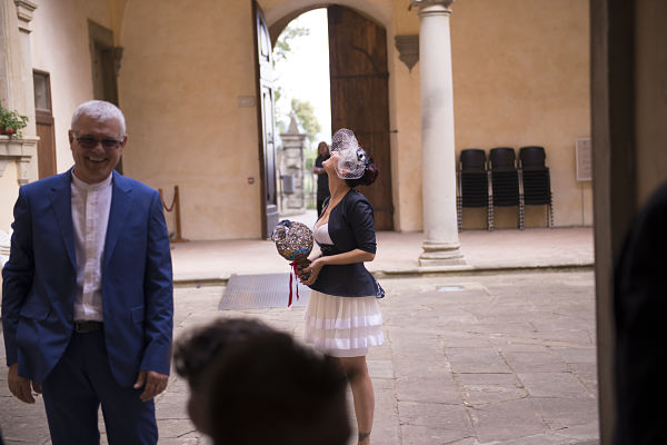 abito da sposa corto di jeans