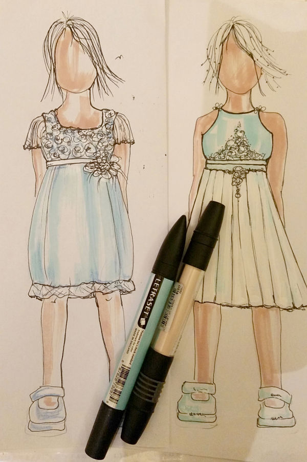 bozzetto abito figlia sposa