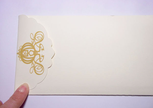 busta partecipazioni di matrimonio con la carrozza di cenerentola