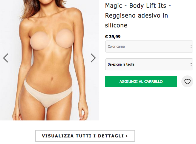 reggiseni sposa in silicone asos