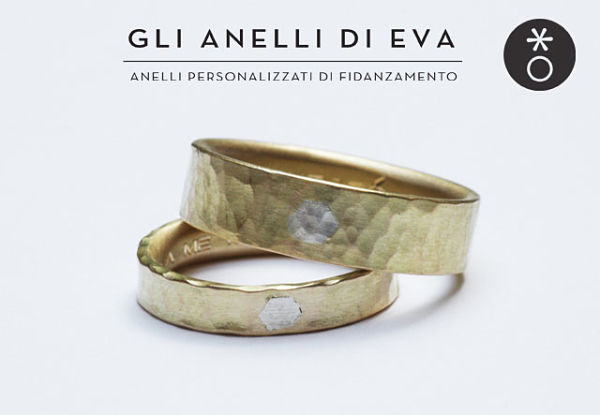 riutilizzare l'oro per fedi con intarsio