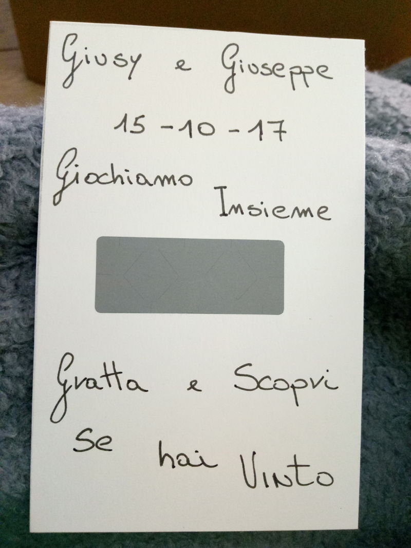 gratta e vinci matrimonio fai da te