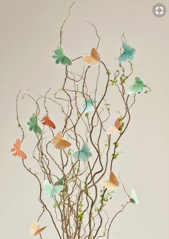 rami decorati con farfalle
