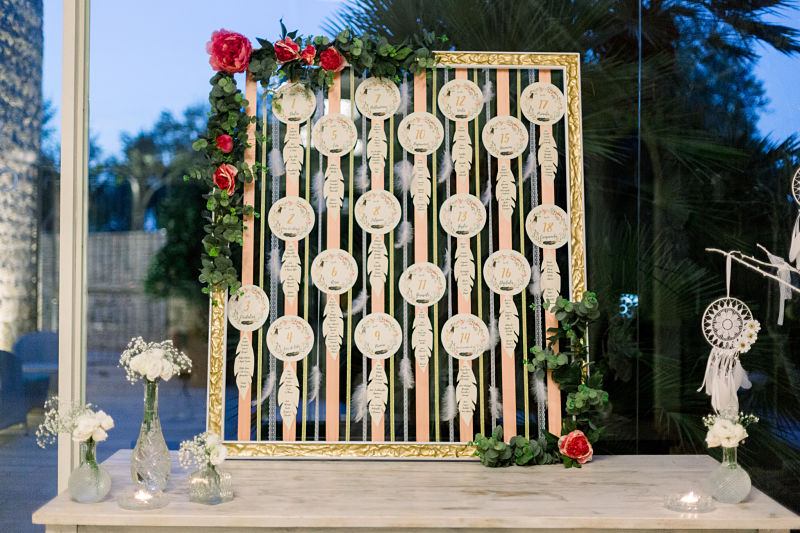 tableau de mariage boho chic