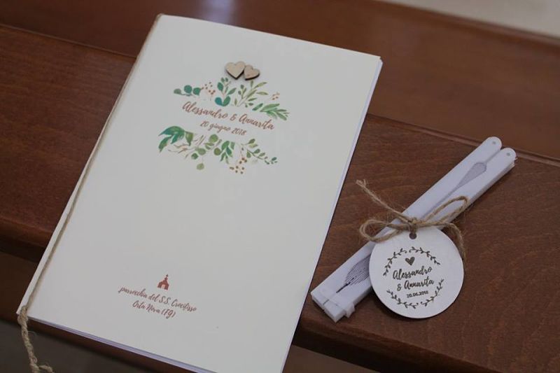 libretti messa matrimonio boho chic