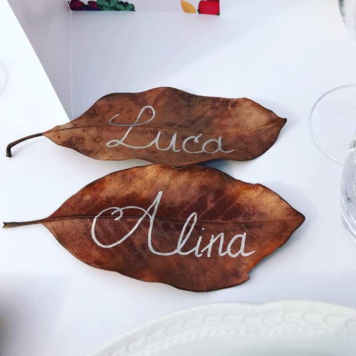 segnaposto ecologici Matrimonio autunnale boho chic a Modena