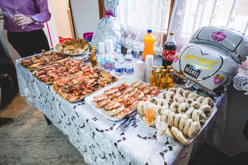 buffet di benvenuto casa degli sposi
