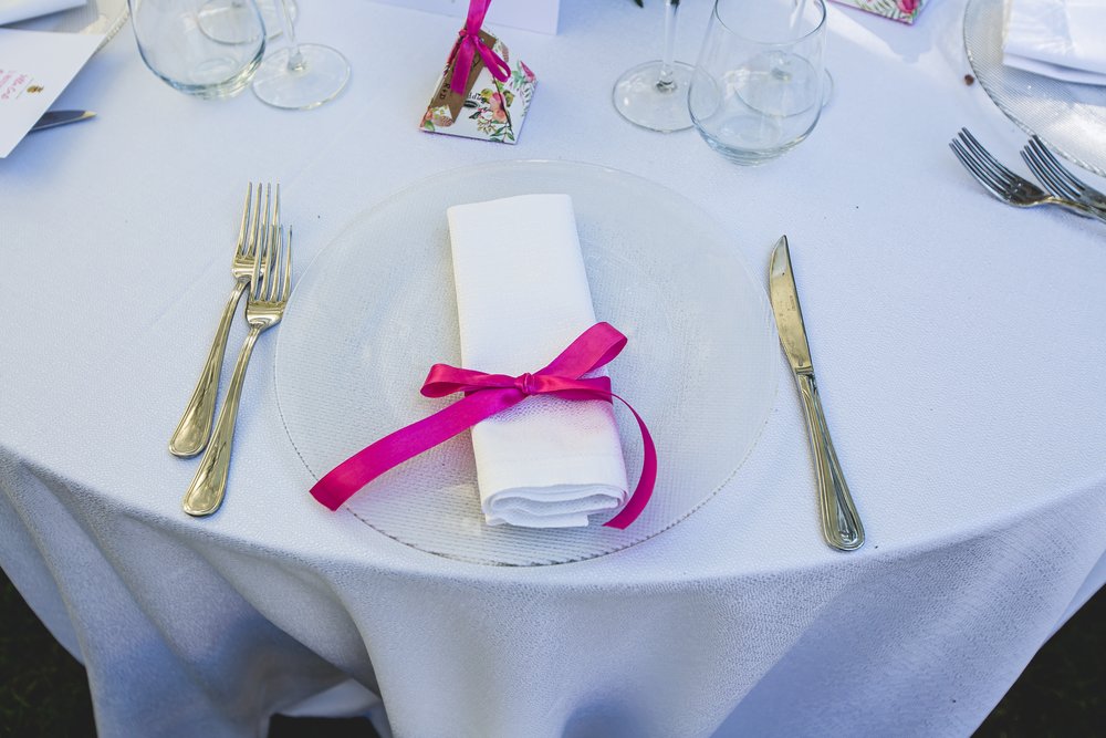 segnaposto matrimonio bohemien fucsia e blu