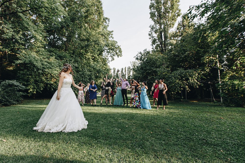 lancio del bouquet